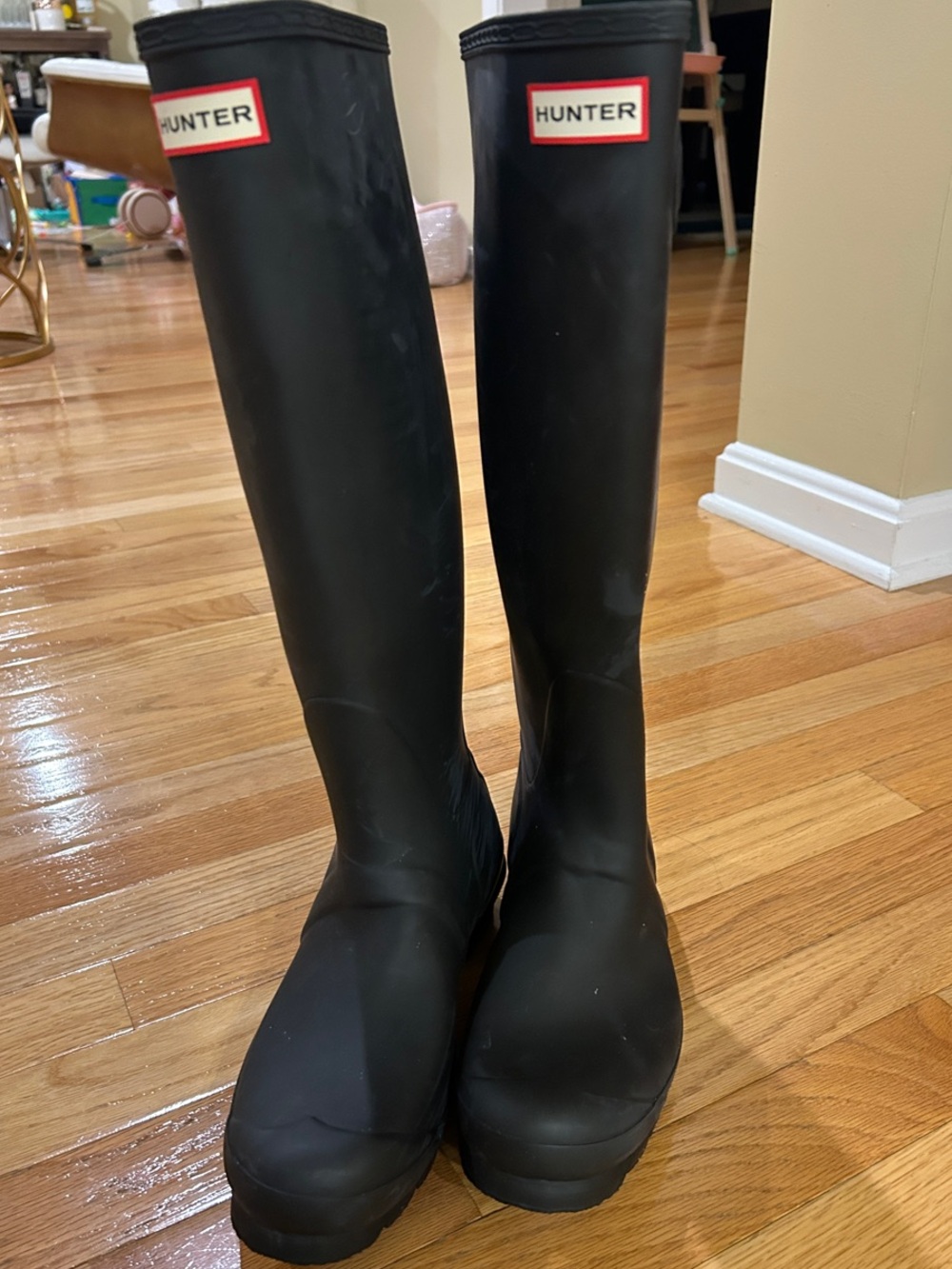 Hunter Black Tall Women's Rain Boots